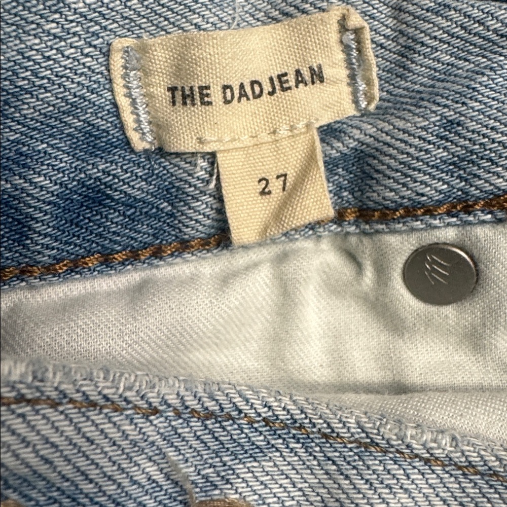 Madewell The Dadjean in light Blue  Wash: Ripped Edition Sz 27 - Picture 9 of 11